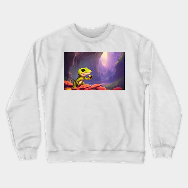 Gecko hill Crewneck Sweatshirt by cloudart2868